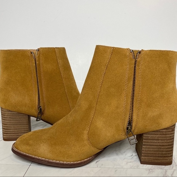 Madewell Bryce Tan Suede Ankle Bootie 9.5 - Picture 6 of 16